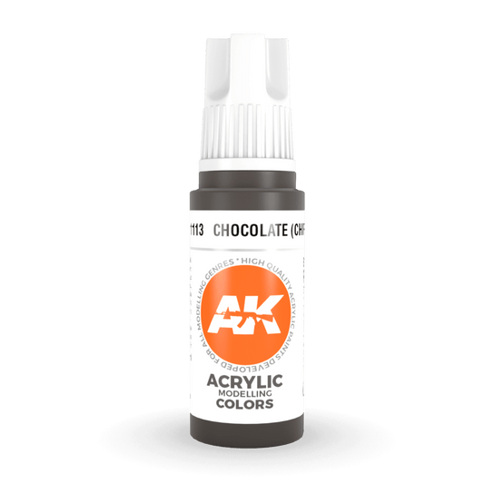 AK Interactive 3rd Generation acrylic paint Chocolate (Chipping) 17ml dropper bottle