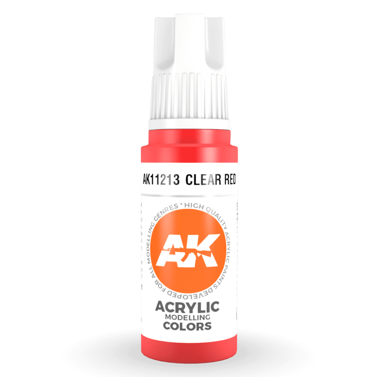 AK Interactive 3rd Generation acrylic paint Clear Red 17ml dropper bottle