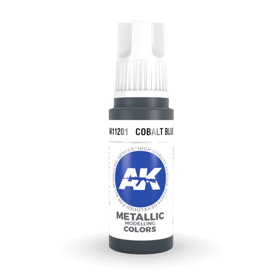 AK Interactive 3rd Generation acrylic paint Cobalt Blue 17ml dropper bottle