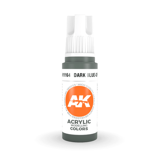 AK Interactive 3rd Generation acrylic paint Dark Blue-Grey 17ml dropper bottle