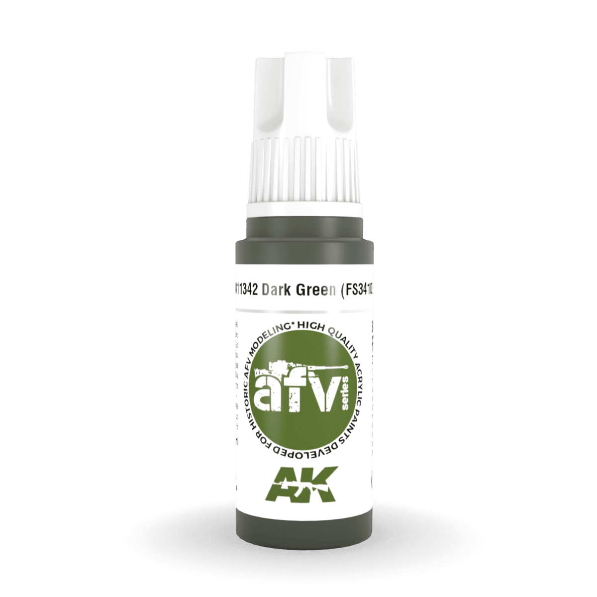 AK Interactive 3rd Generation acrylic paint Dark Green 17ml dropper bottle