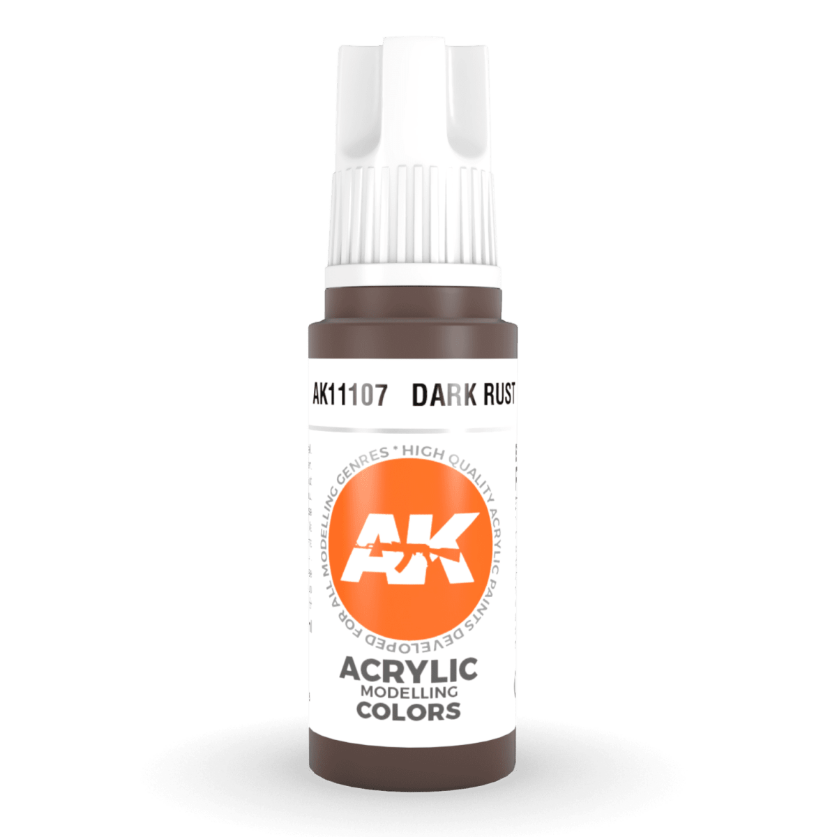 AK Interactive 3rd Generation acrylic paint Dark Rust 17ml dropper bottle
