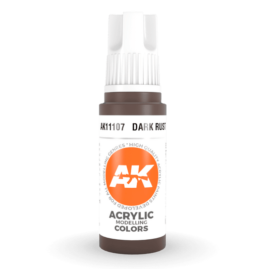 AK Interactive 3rd Generation acrylic paint Dark Rust 17ml dropper bottle