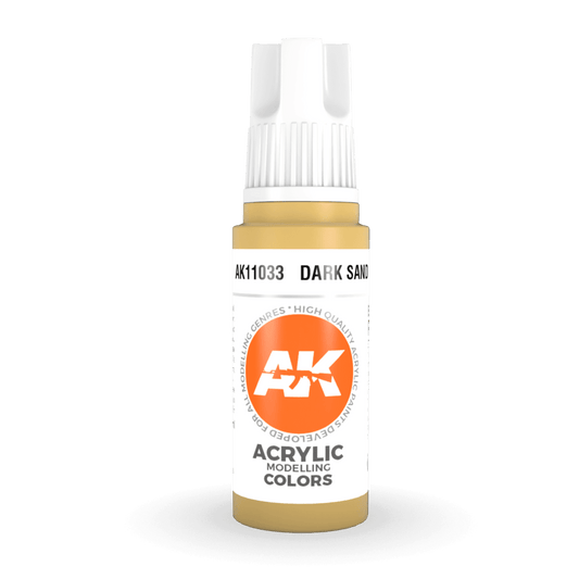 AK Interactive 3rd Generation acrylic paint Dark Sand 17ml dropper bottle