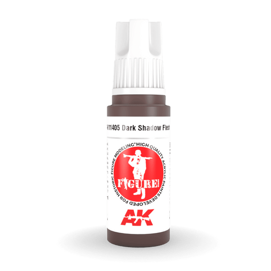 AK Interactive 3rd Generation acrylic paint Dark Shadow Flesh 17ml dropper bottle
