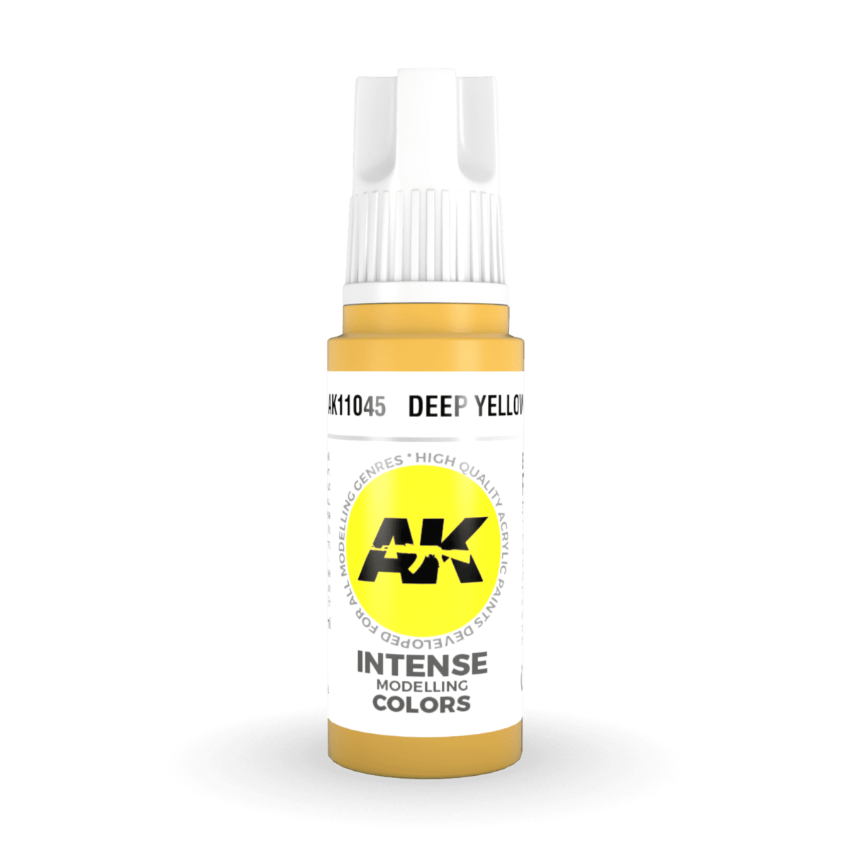 AK Interactive 3rd Generation acrylic paint Deep Yellow 17ml dropper bottle