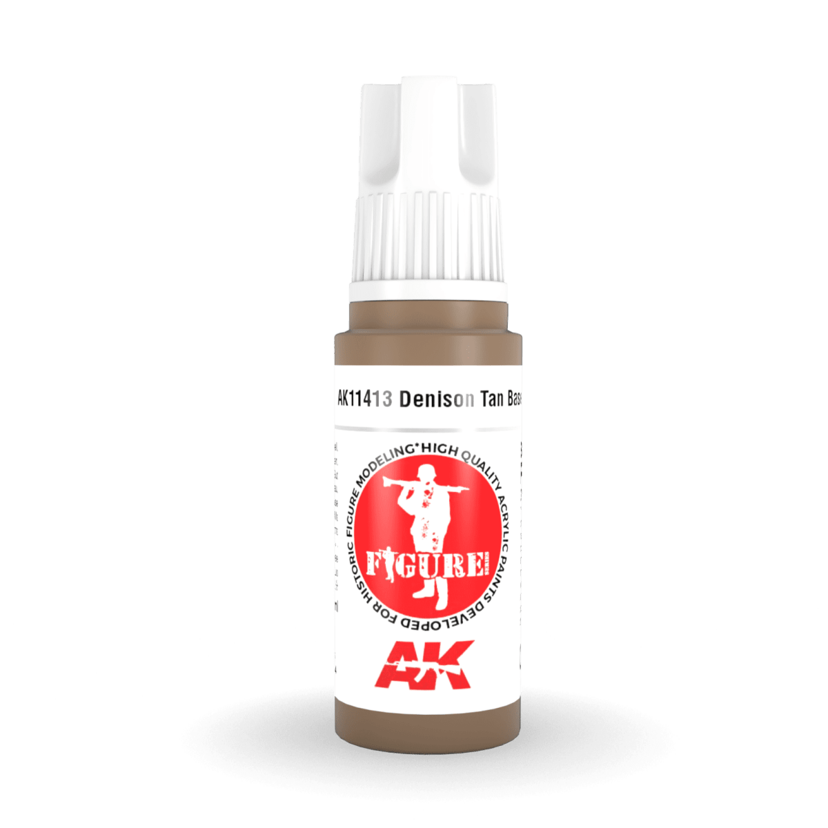 AK Interactive 3rd Generation acrylic paint Denison Tan Base 17ml dropper bottle