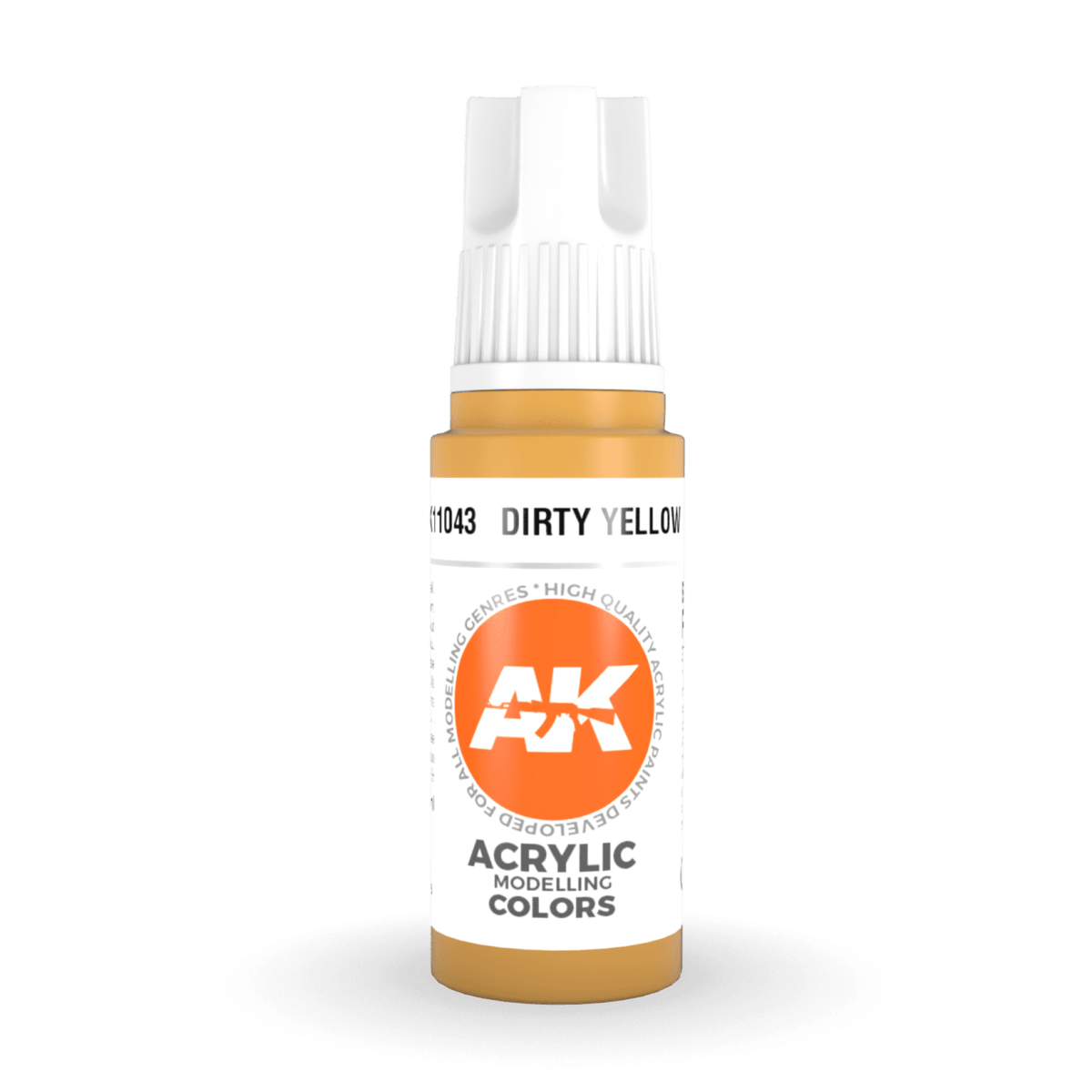 AK Interactive 3rd Generation acrylic paint Dirty Yellow 17ml dropper bottle