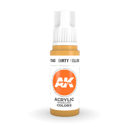 AK Interactive 3rd Generation acrylic paint Dirty Yellow 17ml dropper bottle