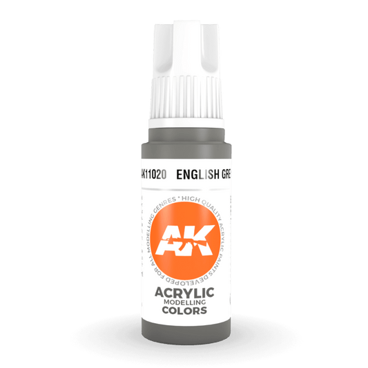 AK Interactive 3rd Generation acrylic paint English Grey 17ml dropper bottle