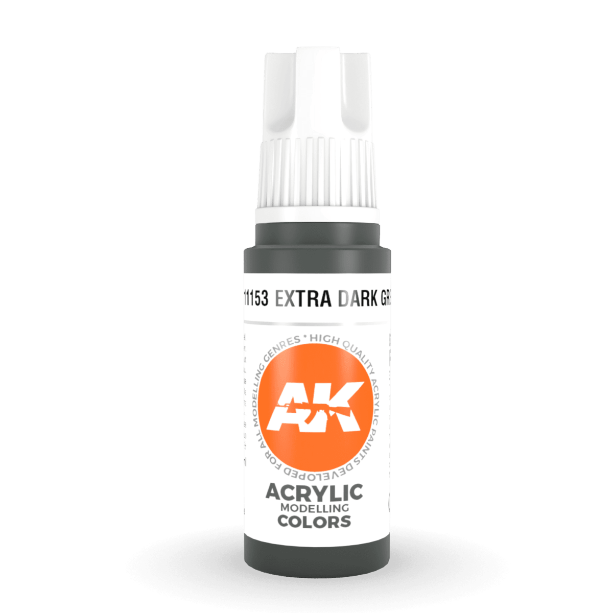 AK Interactive 3rd Generation acrylic paint Extra Dark Green (Formerly "Faded Olive Green") 17ml dropper bottle