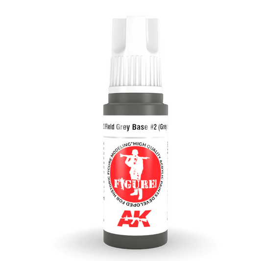 AK Interactive 3rd Generation acrylic paint Field Grey Base #2 (Grey Uniform) 17ml dropper bottle