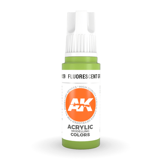 AK Interactive 3rd Generation acrylic paint Fluorescent Green 17ml dropper bottle