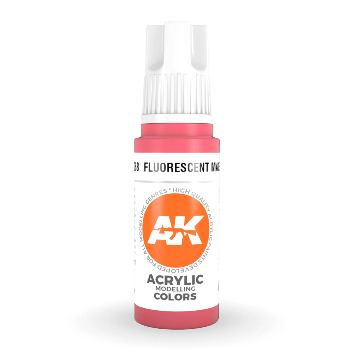 AK Interactive 3rd Generation acrylic paint Fluorescent Magenta 17ml dropper bottle