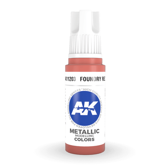 AK Interactive 3rd Generation acrylic paint Foundry Red 17ml dropper bottle