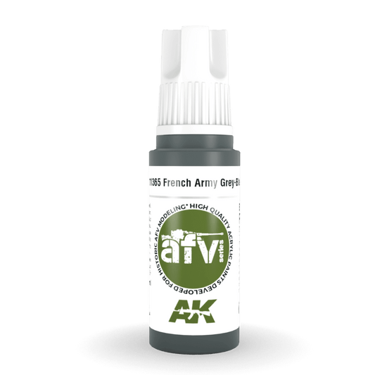 AK Interactive 3rd Generation acrylic paint French Army Grey-Blue 17ml dropper bottle
