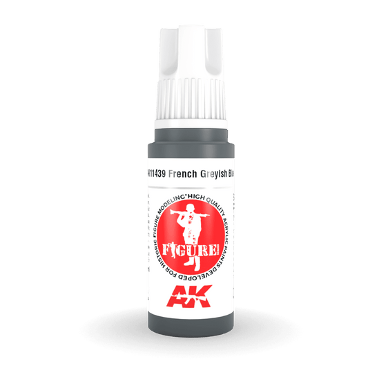 AK Interactive 3rd Generation acrylic paint French Greyish Blue 17ml dropper bottle
