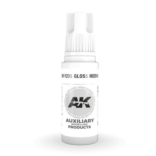 AK Interactive 3rd Generation acrylic paint Gloss Medium 17ml dropper bottle