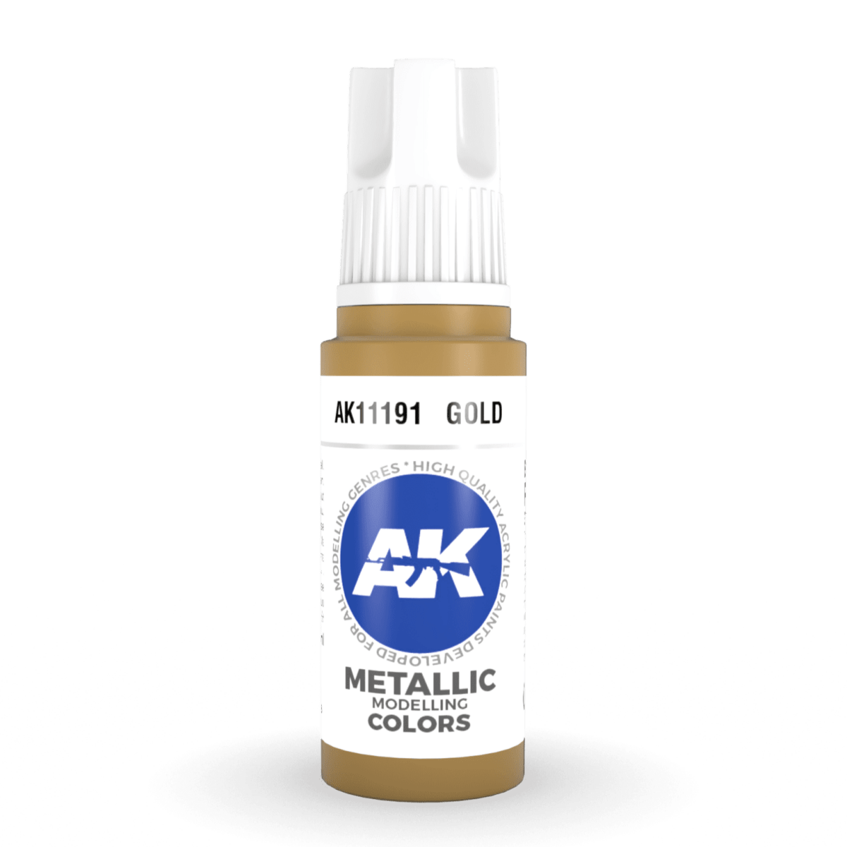 AK Interactive 3rd Generation acrylic paint Gold 17ml dropper bottle