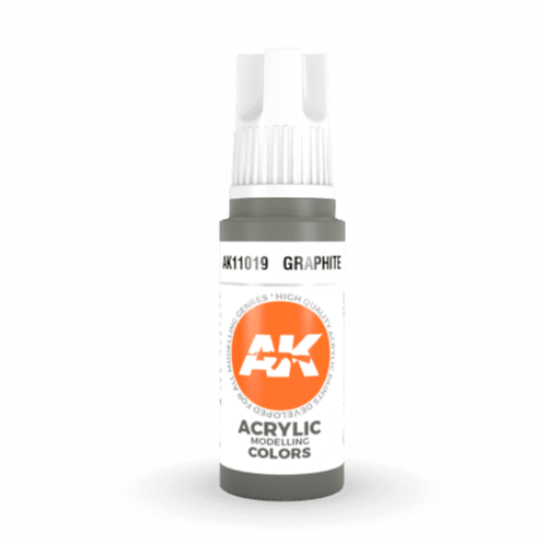 AK Interactive 3rd Generation acrylic paint Graphite 17ml dropper bottle