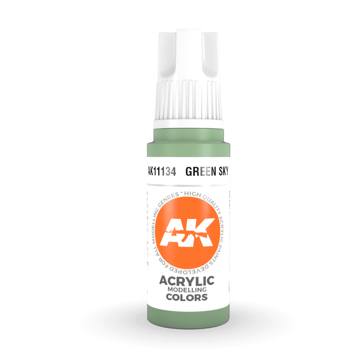 AK Interactive 3rd Generation acrylic paint Green Sky 17ml dropper bottle