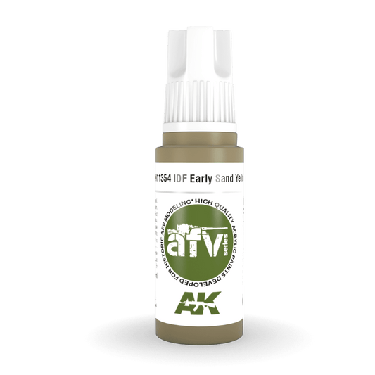 AK Interactive 3rd Generation acrylic paint IDF Early Sand Yellow 17ml dropper bottle