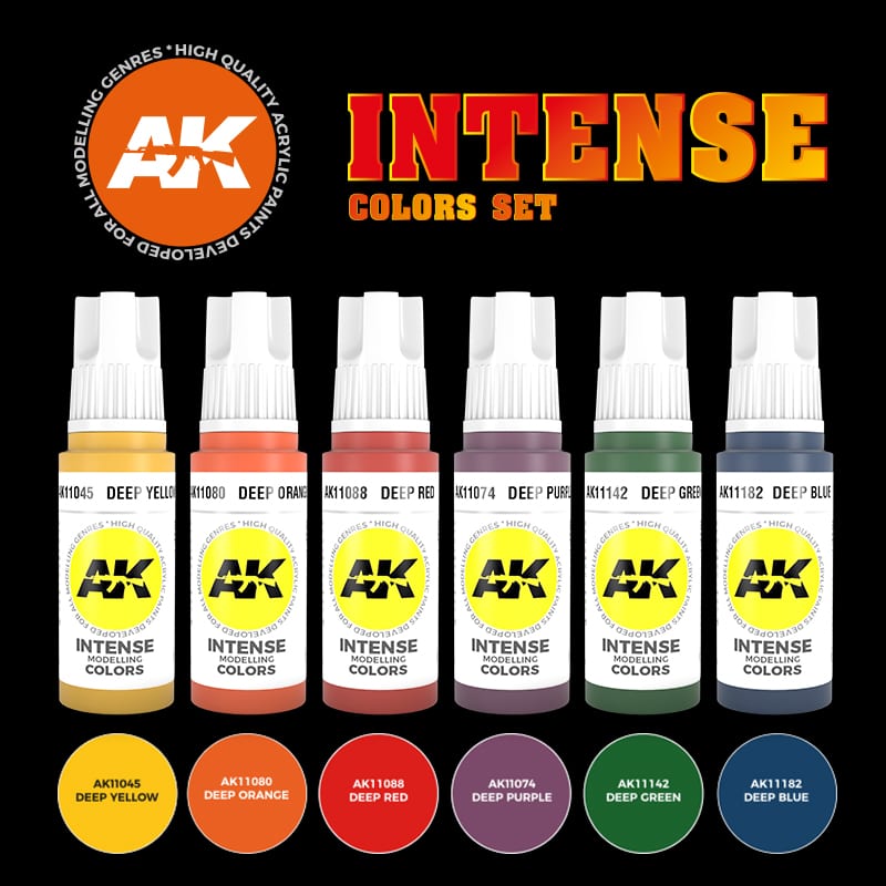 AK Interactive 3rd Gen Acrylic Intense Colors Set AK11612 - Loaded Dice