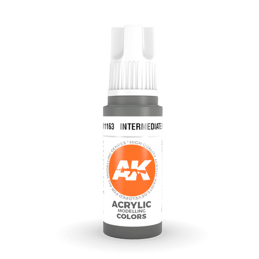 AK Interactive 3rd Generation acrylic paint Intermediate Blue 17ml dropper bottle