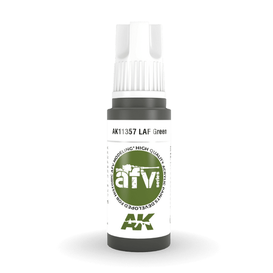 AK Interactive 3rd Generation acrylic paint LAF Green 17ml dropper bottle