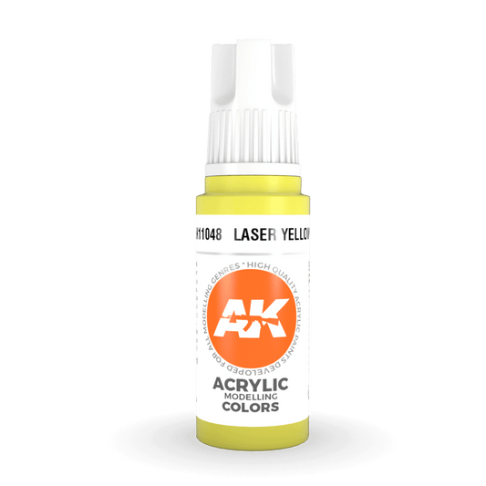 AK Interactive 3rd Generation acrylic paint Laser Yellow 17ml dropper bottle