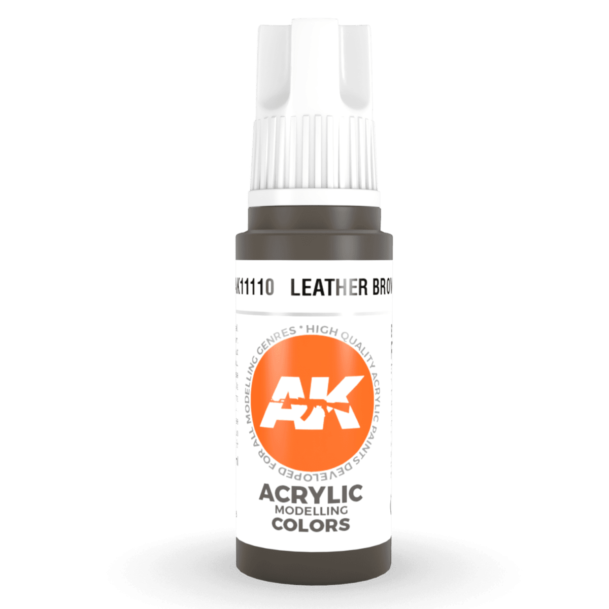 AK Interactive 3rd Generation acrylic paint Leather Brown 17ml dropper bottle