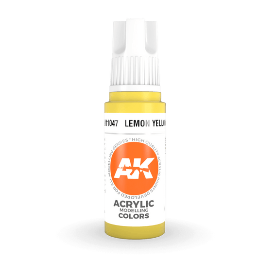 AK Interactive 3rd Generation acrylic paint Lemon Yellow 17ml dropper bottle