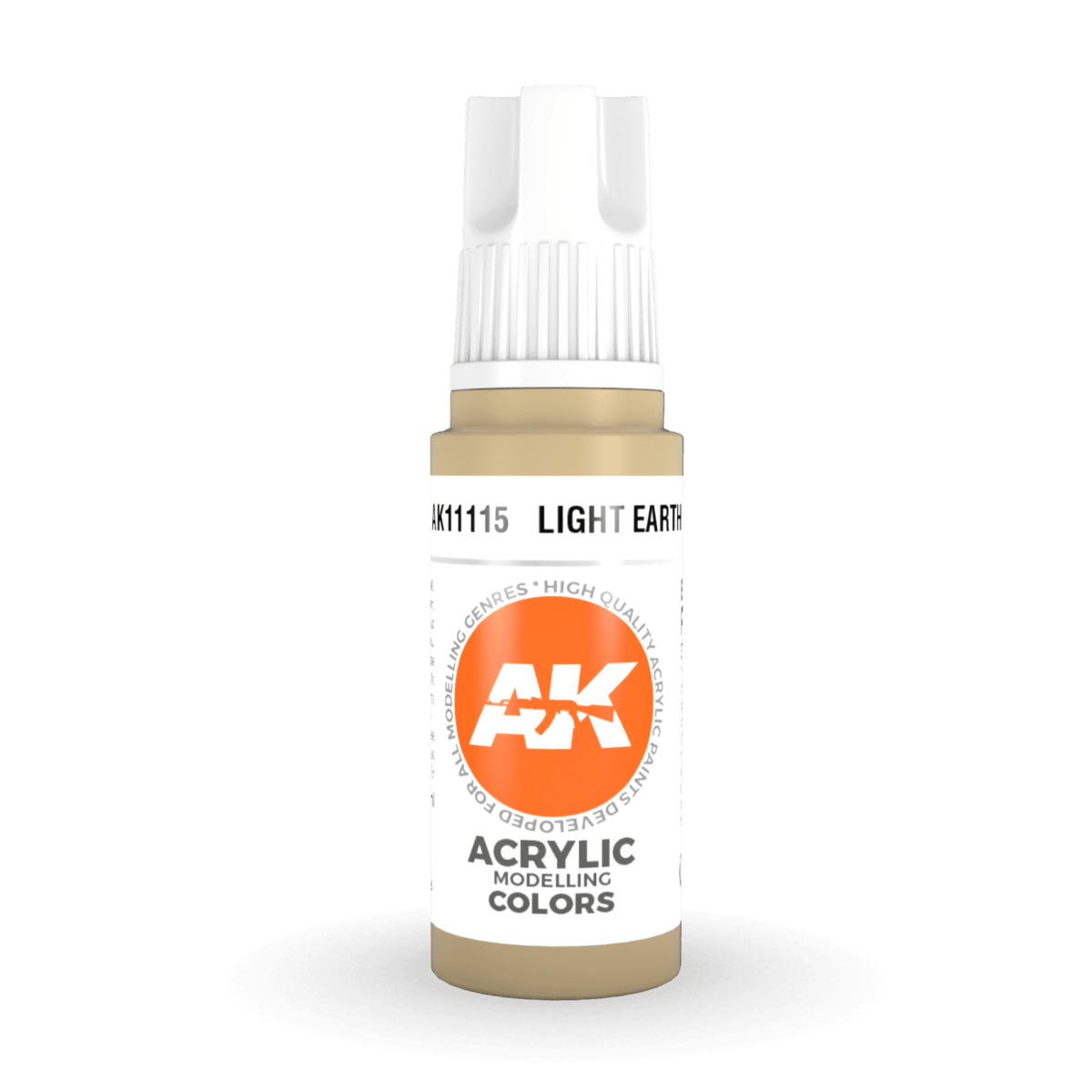 AK Interactive 3rd Generation acrylic paint Light Earth 17ml dropper bottle