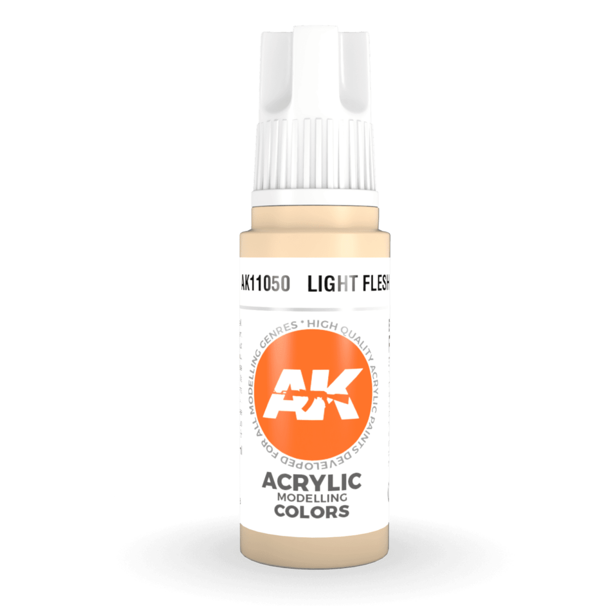 AK Interactive 3rd Generation acrylic paint Light Flesh 17ml dropper bottle