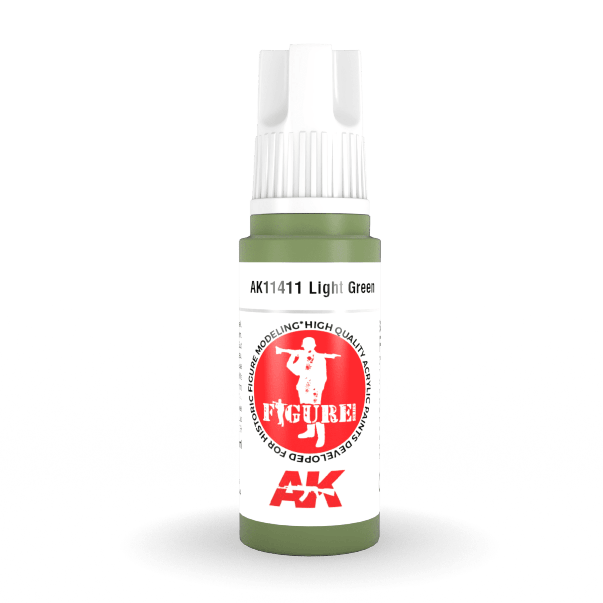AK Interactive 3rd Generation acrylic paint Light Green 17ml dropper bottle