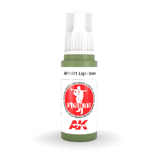 AK Interactive 3rd Generation acrylic paint Light Green 17ml dropper bottle