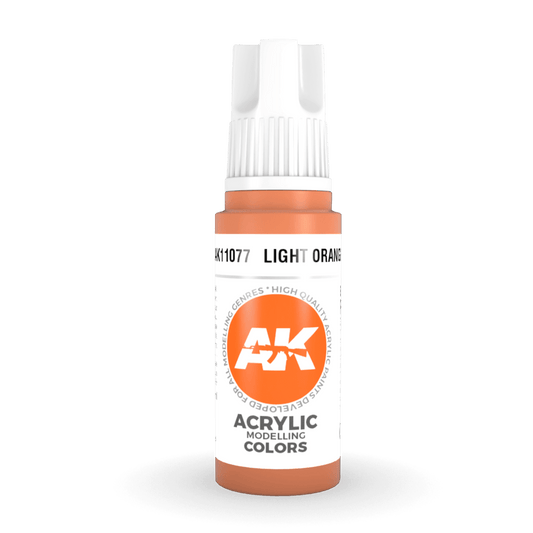 AK Interactive 3rd Generation acrylic paint Light Orange 17ml dropper bottle