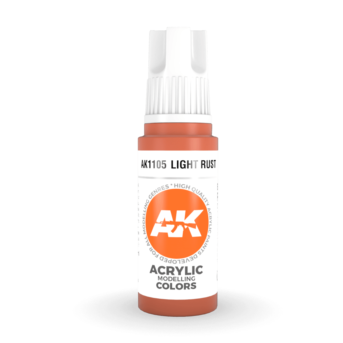 AK Interactive 3rd Generation acrylic paint Light Rust 17ml dropper bottle