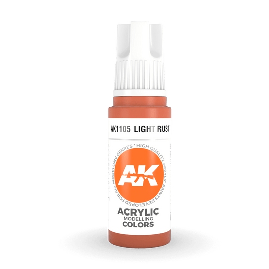 AK Interactive 3rd Generation acrylic paint Light Rust 17ml dropper bottle