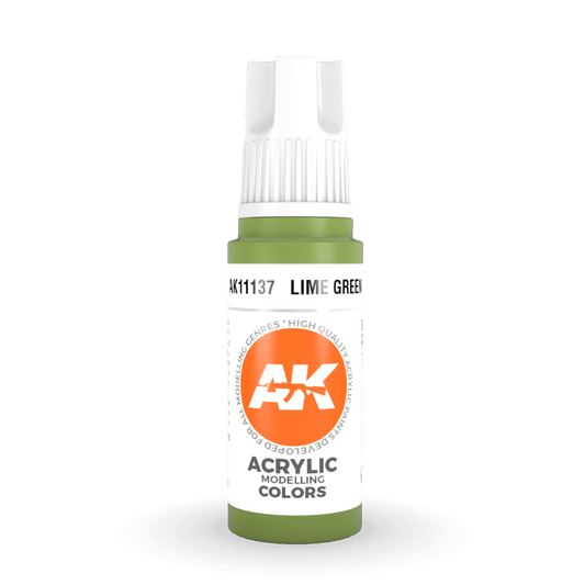 AK Interactive 3rd Generation acrylic paint Lime Green 17ml dropper bottle