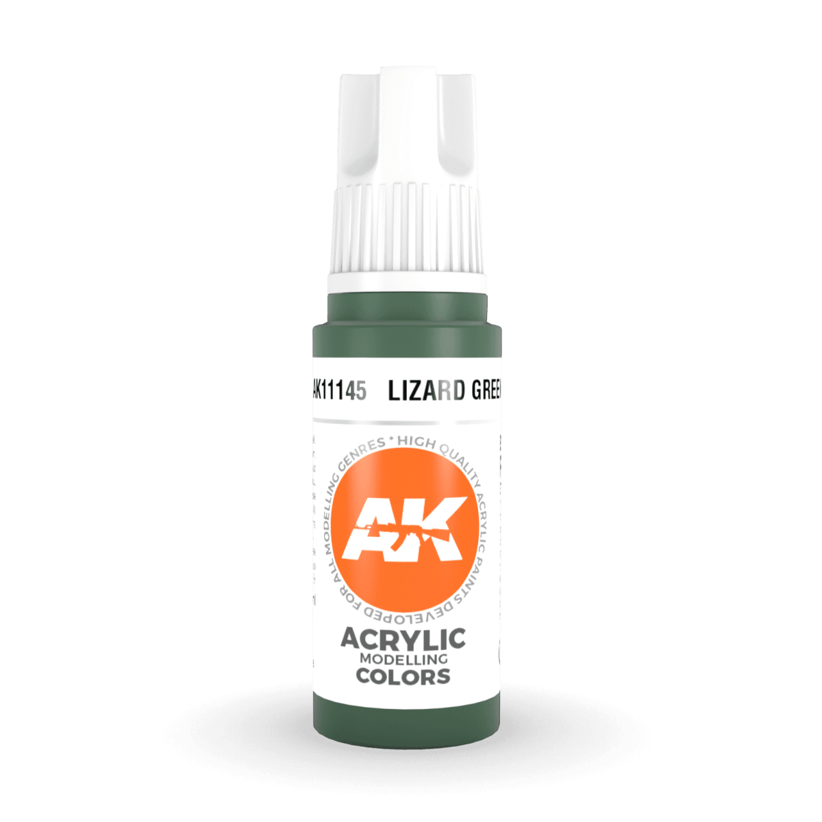 AK Interactive 3rd Generation acrylic paint Lizard Green 17ml dropper bottle