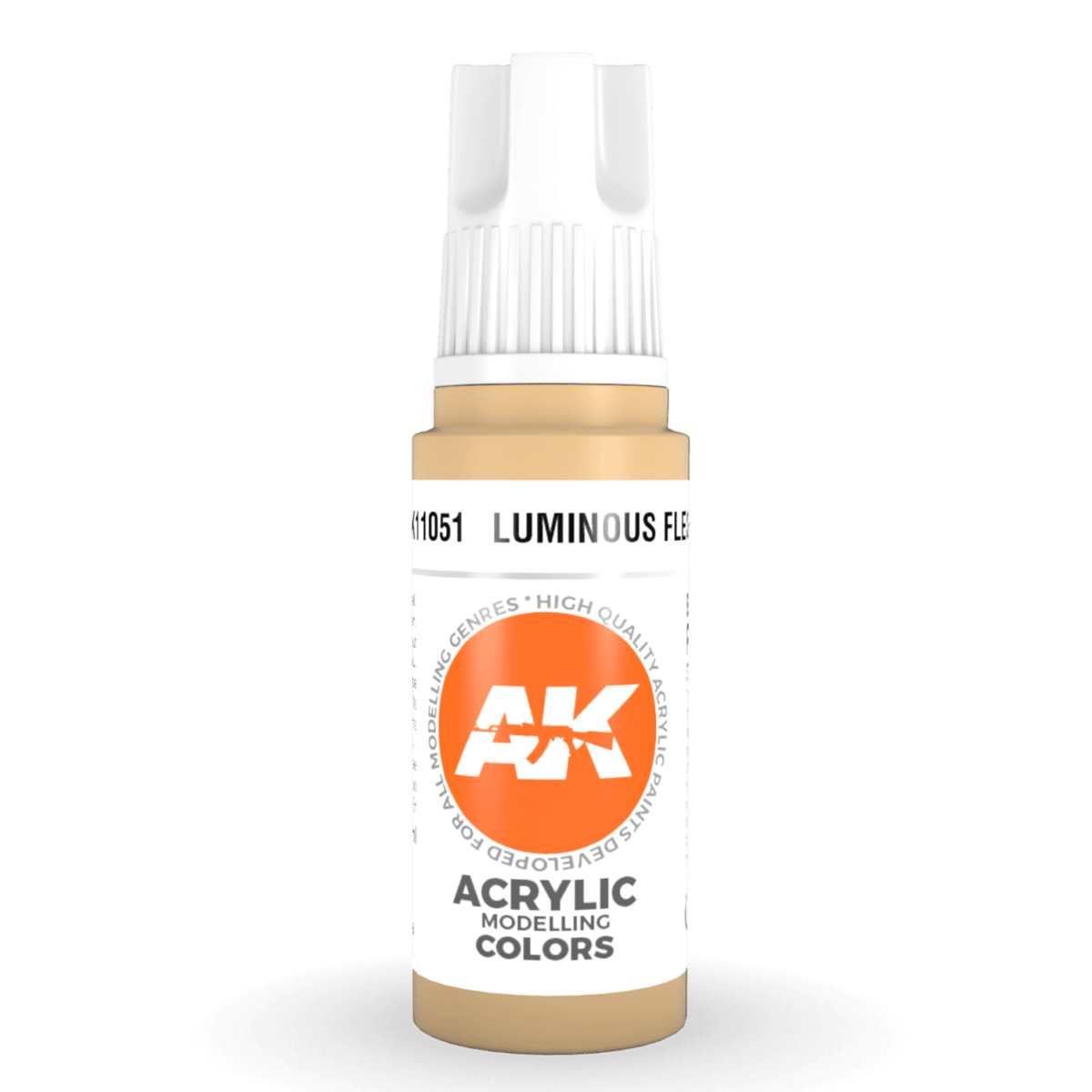 AK Interactive 3rd Generation acrylic paint Luminous Flesh 17ml dropper bottle