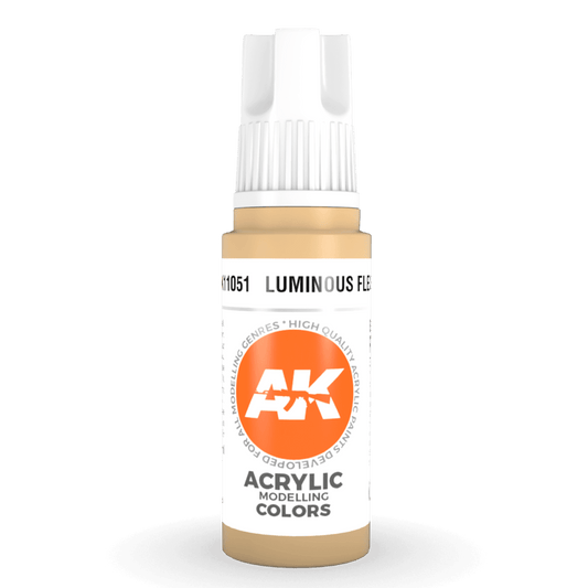 AK Interactive 3rd Generation acrylic paint Luminous Flesh 17ml dropper bottle