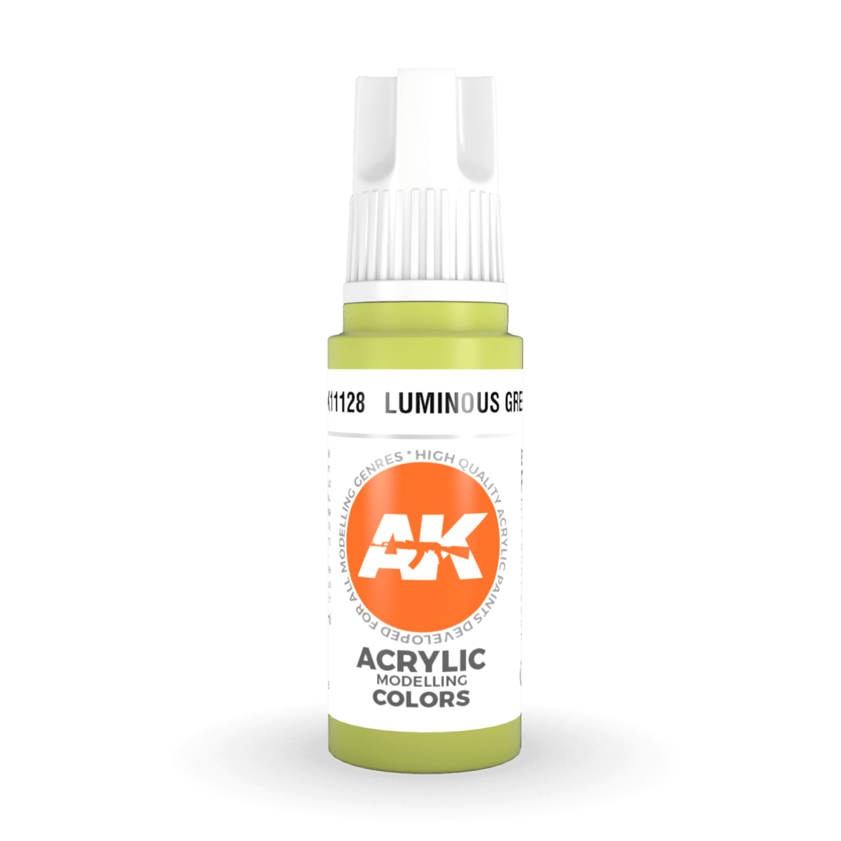 AK Interactive 3rd Generation acrylic paint Luminous Green 17ml dropper bottle