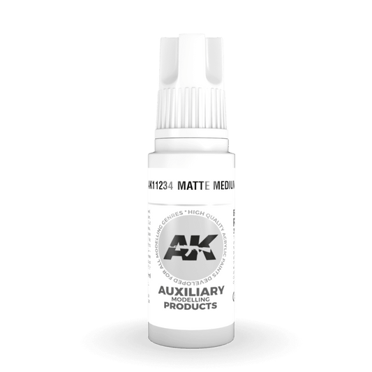 AK Interactive 3rd Generation acrylic paint Matte Medium 17ml dropper bottle