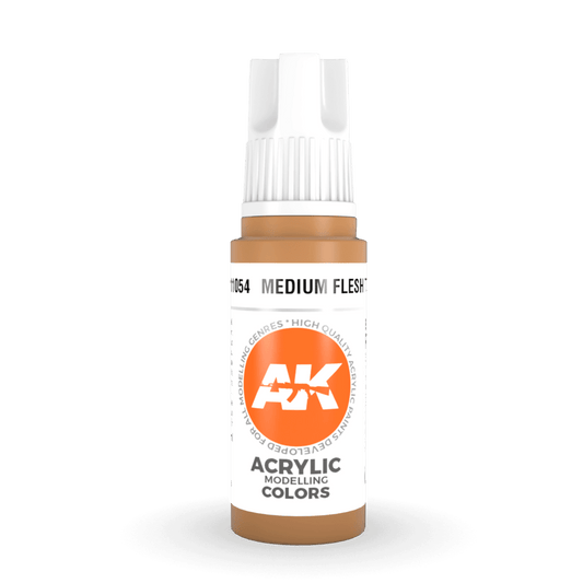 AK Interactive 3rd Generation acrylic paint Medium Flesh Tone 17ml dropper bottle
