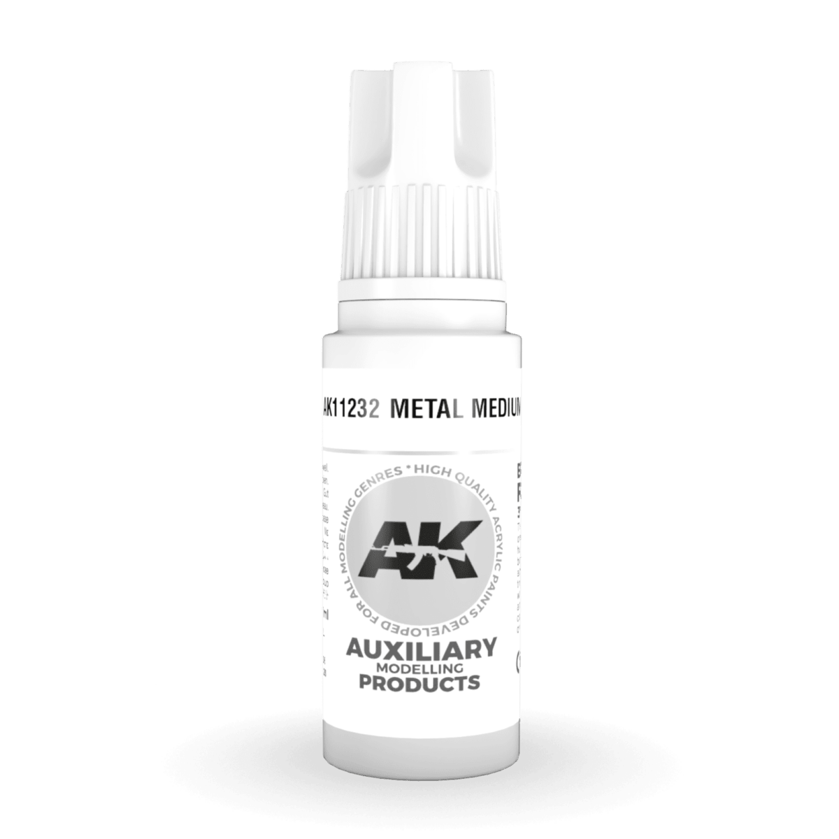 AK Interactive 3rd Generation acrylic paint Metal Medium 17ml dropper bottle