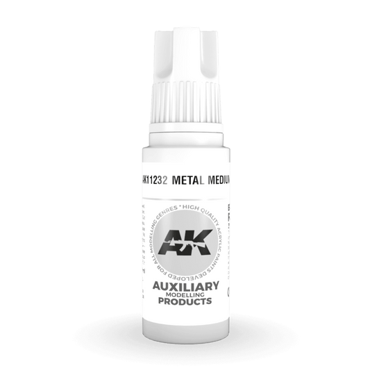 AK Interactive 3rd Generation acrylic paint Metal Medium 17ml dropper bottle