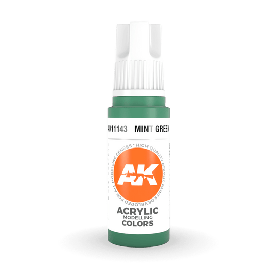 AK Interactive 3rd Generation acrylic paint Mint Green 17ml dropper bottle