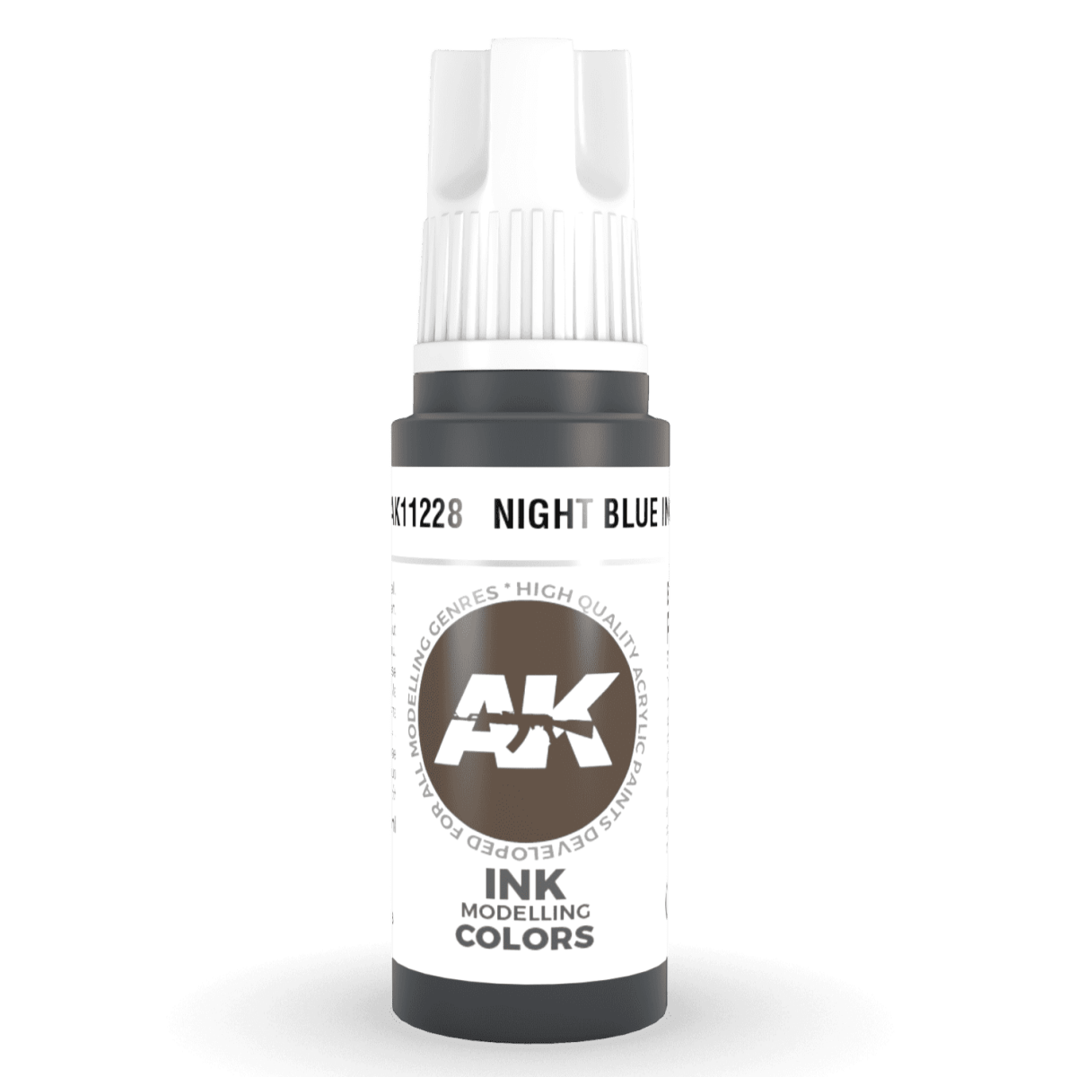 AK Interactive 3rd Generation acrylic paint Night Blue INK 17ml dropper bottle